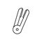 Styling iron icon element of barbershop icon for mobile concept and web apps. Thin line styling iron icon can be used for web and