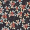 Stylised seamless poppy flower pattern