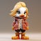 Stylish 3d Cartoon: Happy Donald In Fall Fashion With Almond Eyes