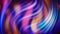 Stylish 3D colorful smooth abstraction with wavy lines, seamless loop. Animation. Beautiful gradient texture with