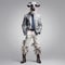 Stylish 3d Goat In High-quality Fashion On White Background