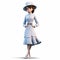 Stylish 3d Render Of Disney Princess Elizabeth In Elegant Costume Design