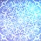 Stylish abstract artistic bright geometric ornate gentle magical glowing textured background in blue color. Mandala
