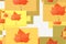 Stylish abstract background with a warm and inviting autumnal color palette and a geometric pattern