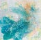 Stylish abstract painting in ecellent light blue tone.