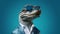 Stylish Alligator: Striking Digital Surrealism And Retro Glamor