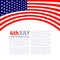 Stylish american Independence day design.