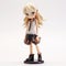 Stylish Anime Girl Figurine With Blonde Hair - Rinpa School Inspired