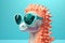 Stylish Aquatic Flair: A Seahorse's Underwater Fashion Statement - Generative AI