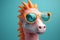 Stylish Aquatic Flair: A Seahorse's Underwater Fashion Statement - Generative AI