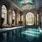 Stylish Art Nouveau luxury swimming pool