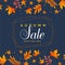 Stylish autumn sale background with falling leaves