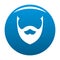 Stylish beard icon blue