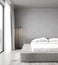 Stylish bedroom mockup, home interior design, 3D render