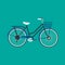 Stylish bicycle. Minimalistic flat bicycle illustration. Retro Illustration Bicycle. Vector modern flat illustration of stylish bi