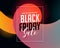 Stylish black friday vibrant sale banner