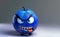 stylish blue blackberry character. a funny and devilish incarnation. A cute and sinister blackberry character for animation