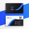 Stylish blue professional business card design template