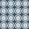 Stylish blue and white damask floral pattern with peppermint motifs on dark background, ideal