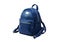 Stylish blue women& x27;s leather backpack