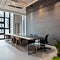 A stylish boutique office space with ergonomic furniture and natural lighting3