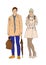 Stylish boy and girl