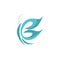 stylish butterfly letter e logo icon