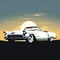 Stylish Cadillac Eldorado White Silhouette Image Creation Project