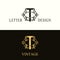 Stylish Capital letter T. Vintage Logo. Filigree Beautiful Monogram. Luxury Drawn Emblem. Graceful Style. Black and Gold. Graphic