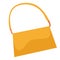 Stylish cartoon female yellow bag.Colorful modern accessories