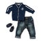 Stylish Casual Outfit for Male Toddler on White