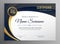 Stylish certificate template in luxury style