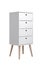 Stylish chest of drawers on white. Furniture for wardrobe room