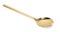 Stylish clean gold spoon on background