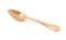 Stylish clean gold spoon on white