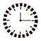 Stylish clock icons. Simple vector.