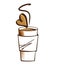 Stylish Coffee Mug  Illustration Isolated on white background