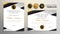 Stylish company certificate of achievement template set of two