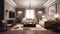Stylish composition of elegant living room interior. Generative AI