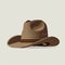 Stylish Cowboy Stetson Hat Flat Icon, Wild West Country Hat, Sheriff Ranger Uniform Headgear