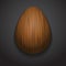 Stylish creative wooden easter egg, Logo mock up template.