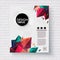 Stylish design template with colorful crystals