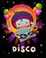 Stylish disco party banner