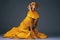 stylish dog colourful latex pet fashion concept animal funny art. Generative AI.