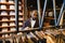 A stylish elegantly dressed African-American man working at classic menswear store