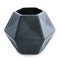 Stylish empty dark ceramic vase isolated