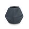 Stylish empty dark ceramic vase isolated