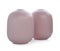 Stylish empty pink ceramic vases isolated