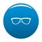Stylish eyeglasses icon blue vector