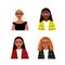 Stylish female portraits multiracial appearance, Modern woman. Vector illustration